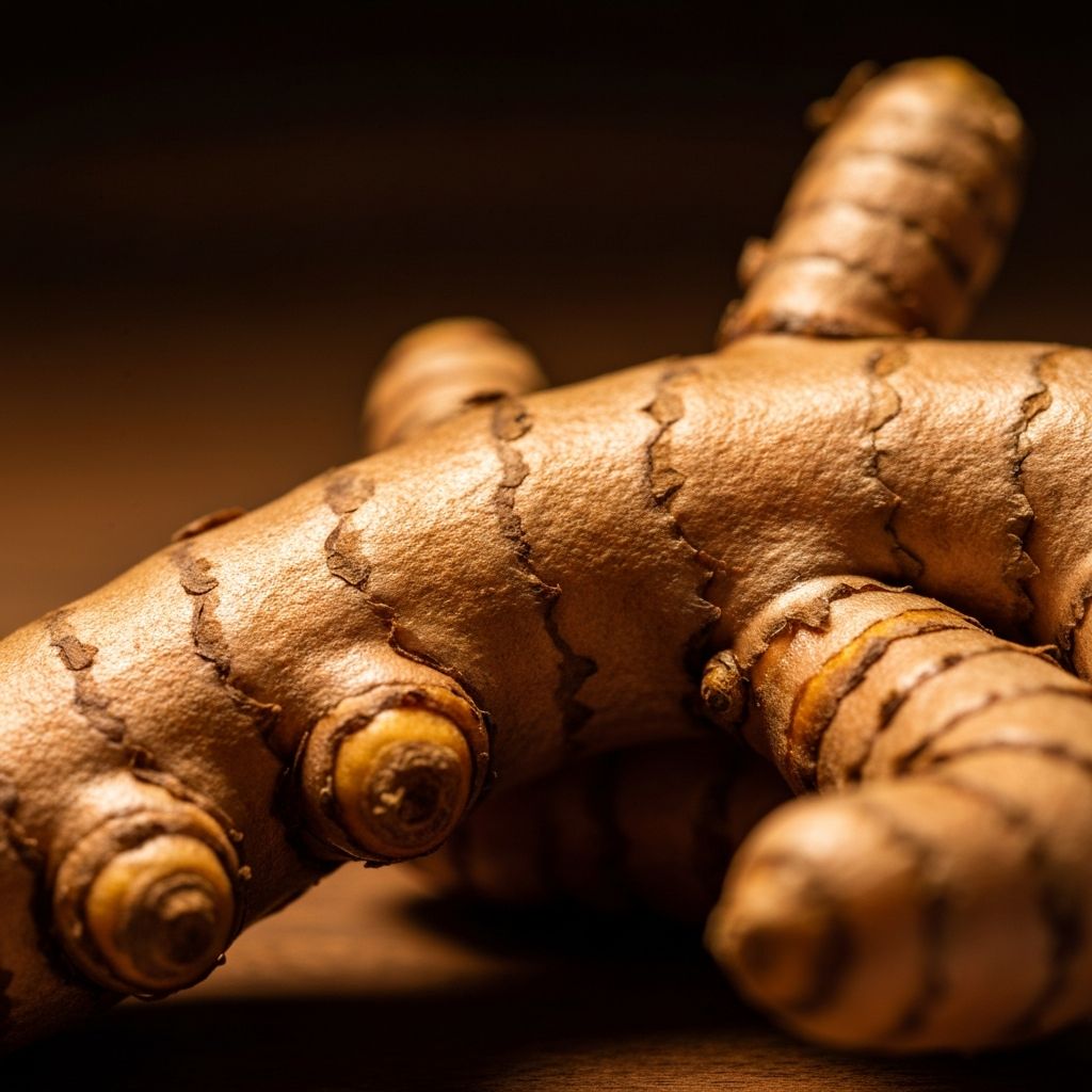 Turmeric root and golden spice